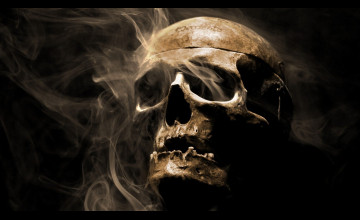 1600x900 Wallpaper Smoking Skull