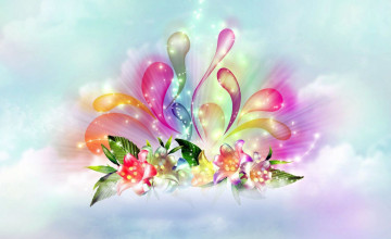 3D Flower Desktop Wallpaper