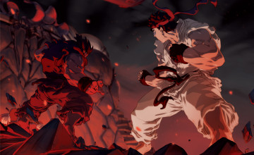 Akuma vs Ryu Wallpaper