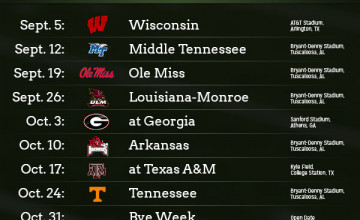 Alabama Football 2015 Schedule Wallpaper