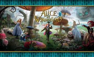 Alice in Wonderland Wallpaper Border
