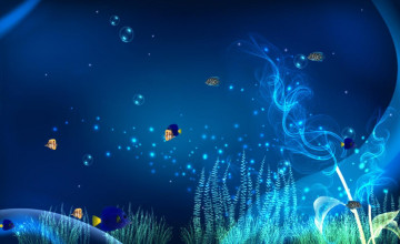 Animated Fish Tank Desktop Wallpaper