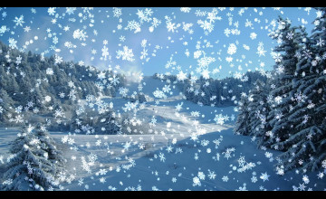 Animated Snow Scene Wallpaper