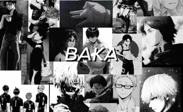 Anime Black And White Collage Wallpapers