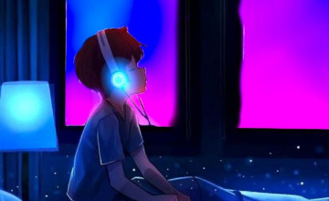Anime Boy Listening To Music