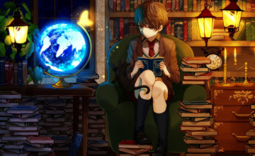 Anime Boy Reading Wallpapers