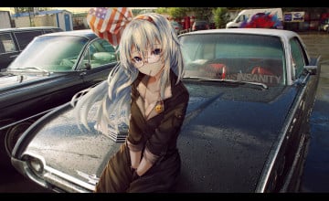 Anime Girl Car 4k