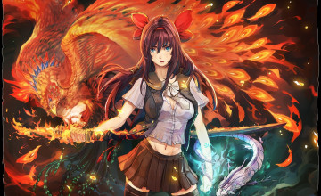 Anime Phoenix Girl Wallpapers