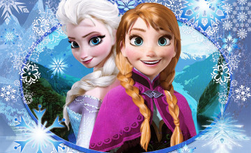 Anna and Elsa Frozen Wallpaper