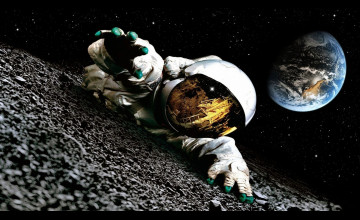 Astronaut on the Moon Wallpapers