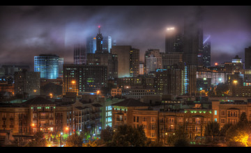 Atlanta Skyline at Night Wallpaper