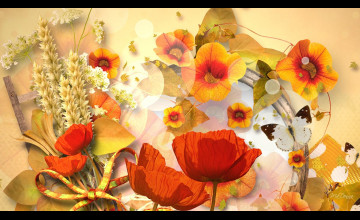 Autumn Flowers Desktop