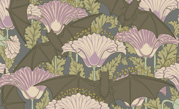 Bat and Poppy Wallpaper