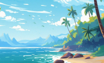 Beach Drawing Wallpapers