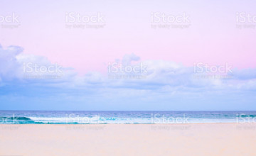 Beach Pink Purple Blue Sunset