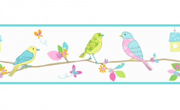 Bird Wallpaper Border Print