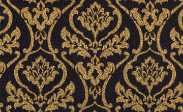 Black and Gold Damask