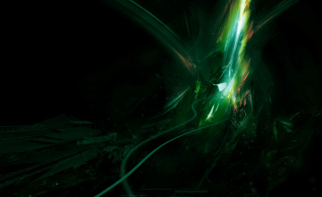 Black and Green Abstract Wallpaper