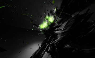Black and Neon Green Wallpaper