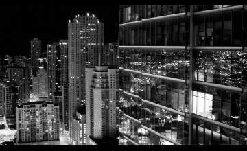 Black and White Buildings On