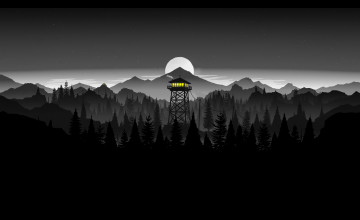 Black And White Fire Watch Tower Wallpapers