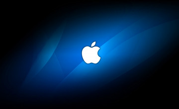 Blue and Black Apple Wallpaper