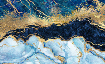 Blue And Gold Marble Wallpapers