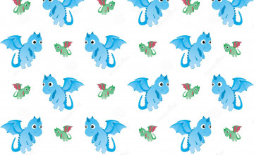 Blue Baby Dragon Wallpapers