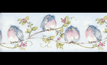 Blue Bird Wallpaper Border