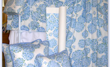 Blue Hydrangea and Fabric