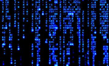 Blue Matrix Code Live