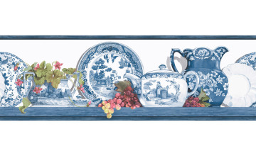 Blue Wallpaper Border