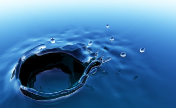 Blue Water Drops