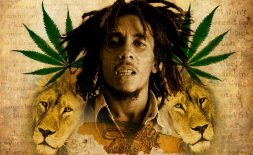 Bob Marley and Lion