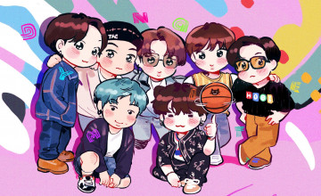 Bts Cartoon Wallpapers