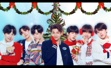 BTS HD Christmas Wallpapers