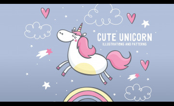 Cartoon Unicorn Desktop Wallpapers