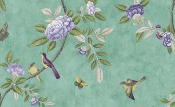 Chinoiserie Wallpaper with Birds