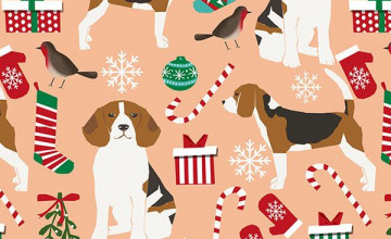Christmas Beagle Wallpapers