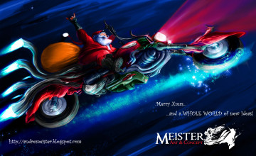 Christmas Motorcycle Wallpaper