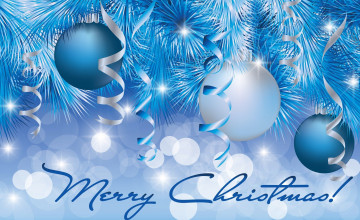Christmas Silver And Blue Wallpapers