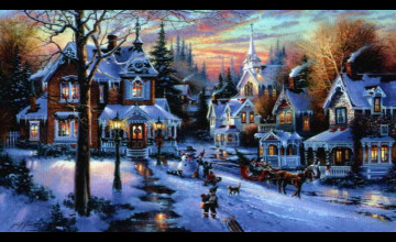 Christmas Village Backgrounds
