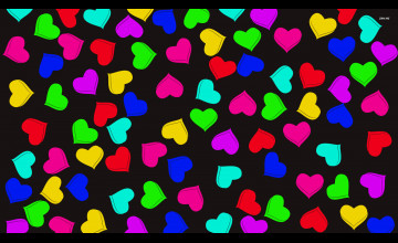 Colorful Hearts Backgrounds
