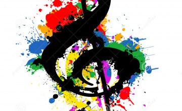 Colorful Treble Clef Wallpapers