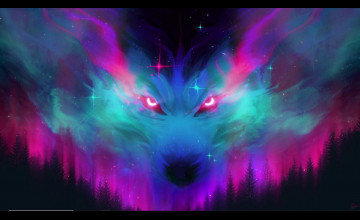 Cosmic Wolf Wallpapers