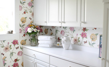 Country Wallpaper for Laundry Room