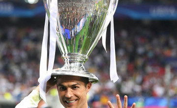 Cristiano Ronaldo With UCL Trophy