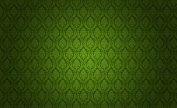 Dark Green Damask Wallpaper