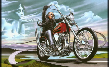David Mann Motorcycle Art Wallpaper