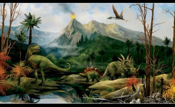 Dinosaur Mural Wallpaper